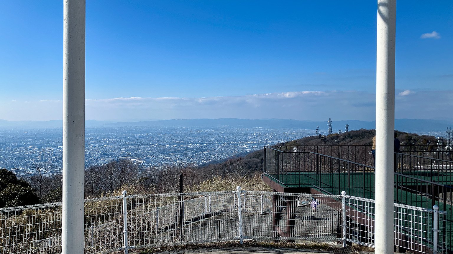 生駒山上遊園地からの景色の写真