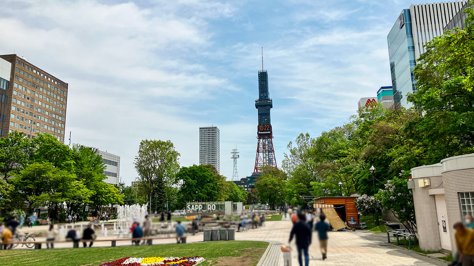 大通公園とさっぽろテレビ塔の写真