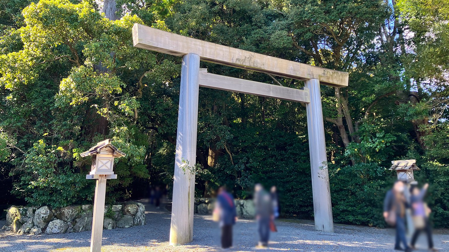 伊勢神宮外宮の鳥居の写真