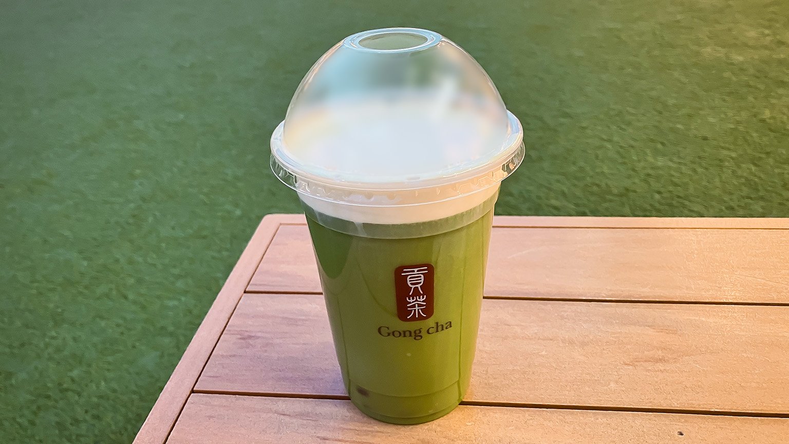 ゴンチャのもちmochi抹茶ミルクティーの写真