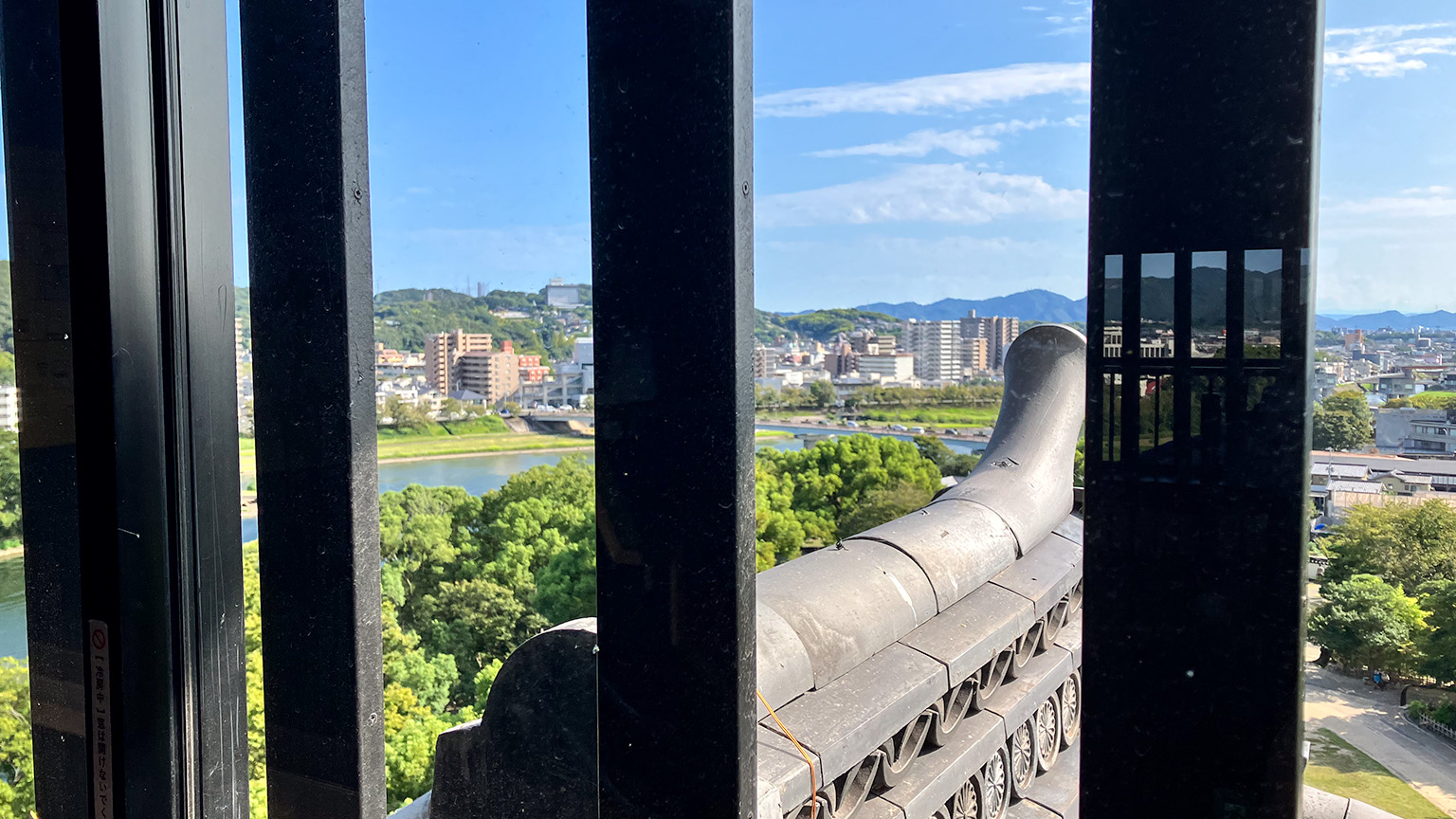 岡山城最上階からの景色の写真