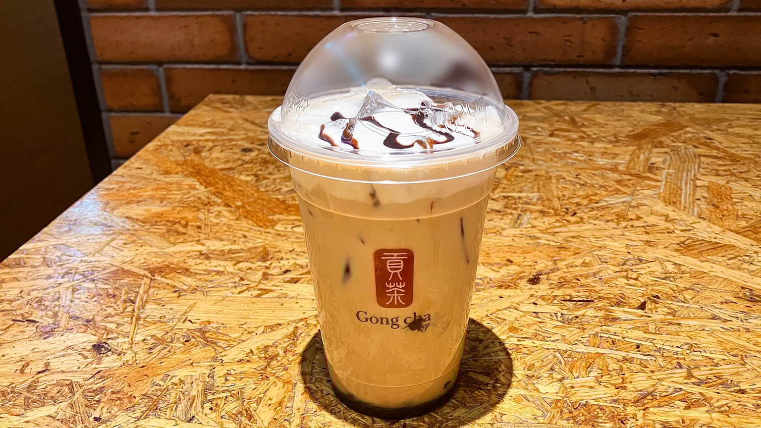 ゴンチャの台湾豆花パールミルクティーの写真