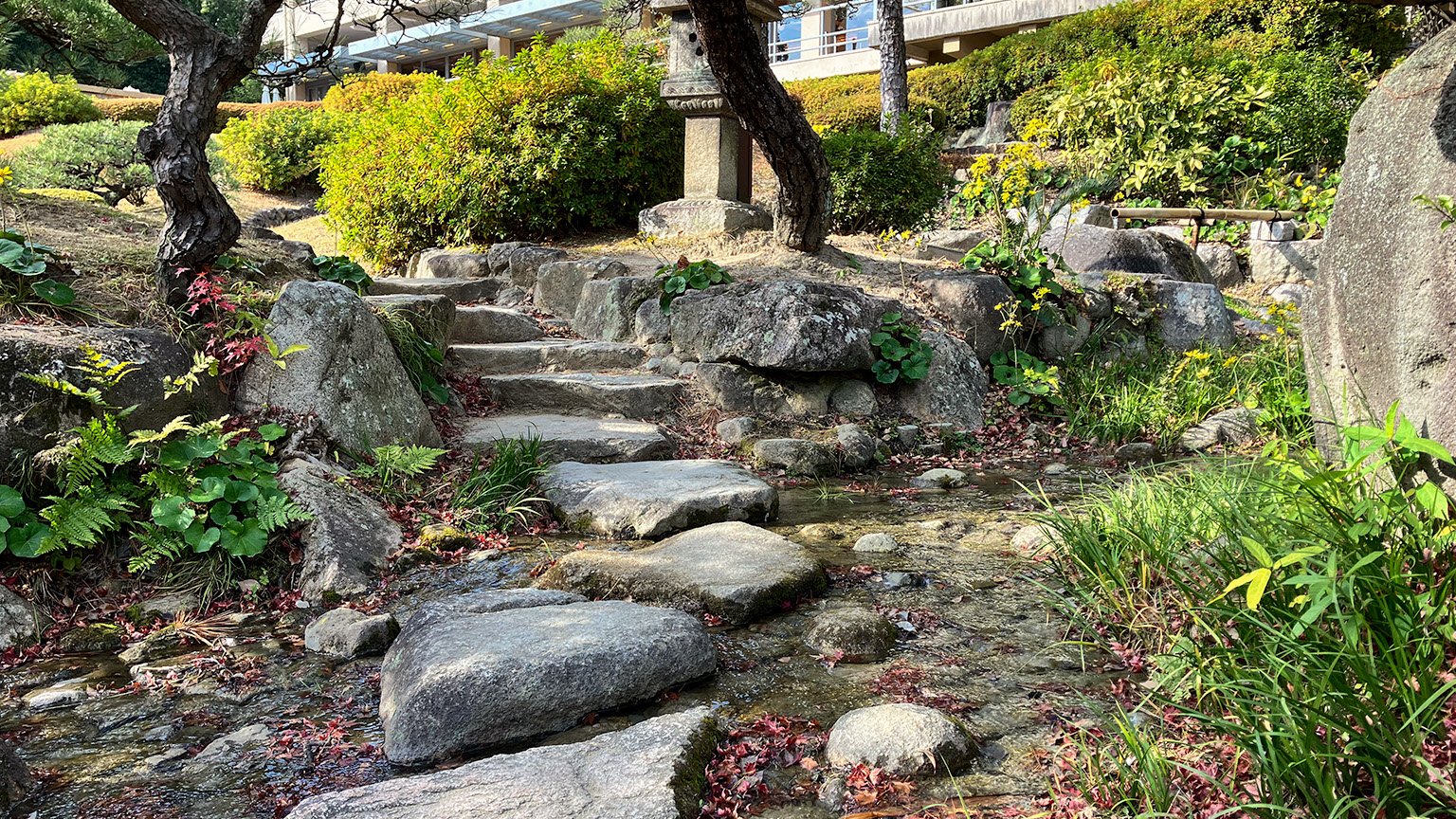 相楽園の日本庭園の写真