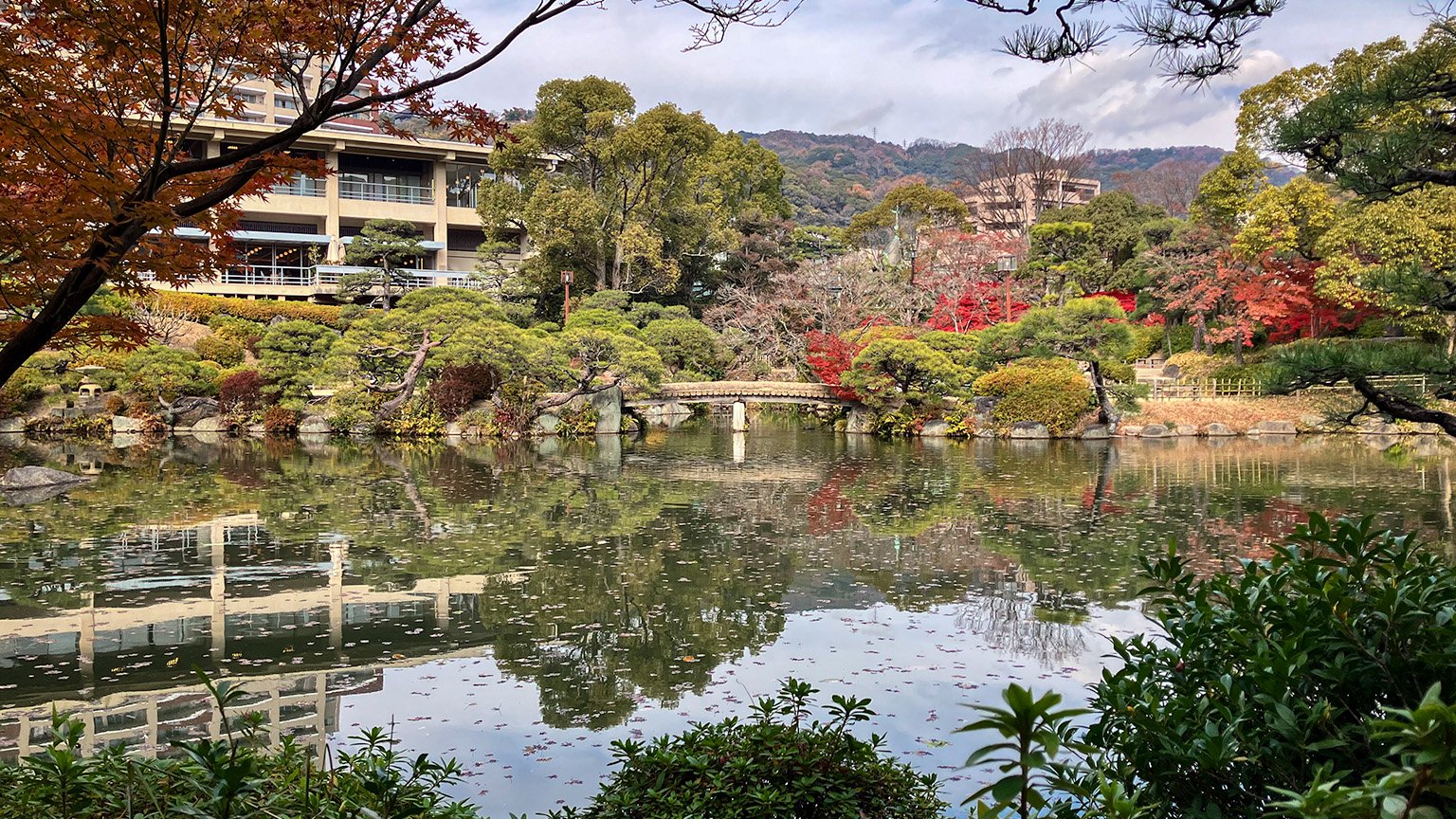 相楽園の日本庭園の写真