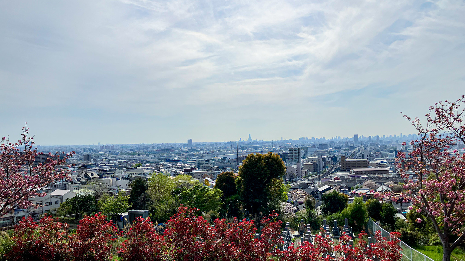 東石切公園の展望台からの景色の写真