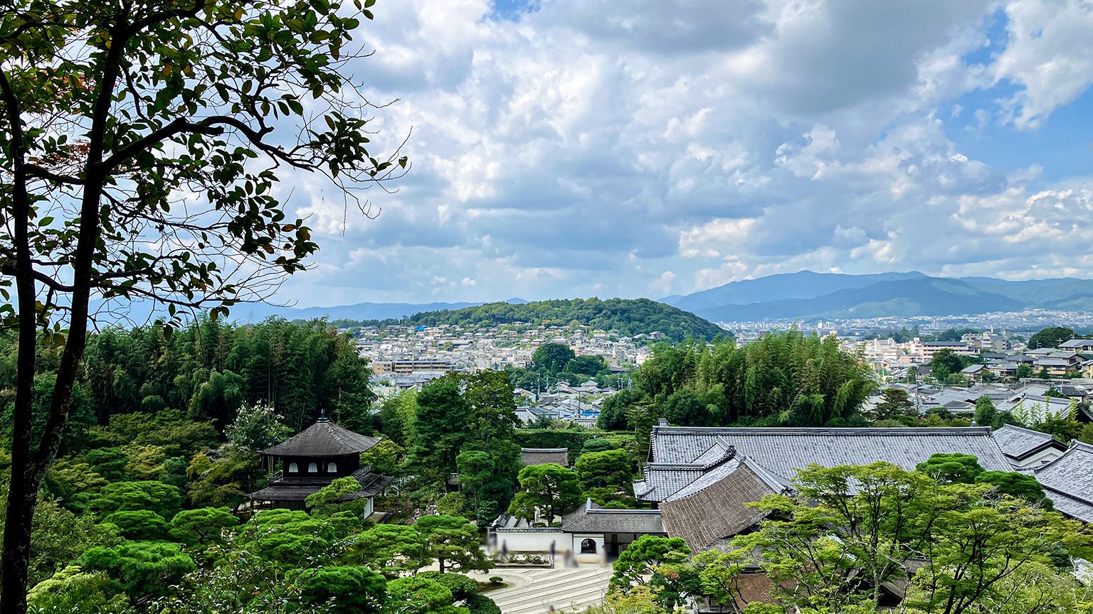 銀閣寺の展望所からの景色の写真