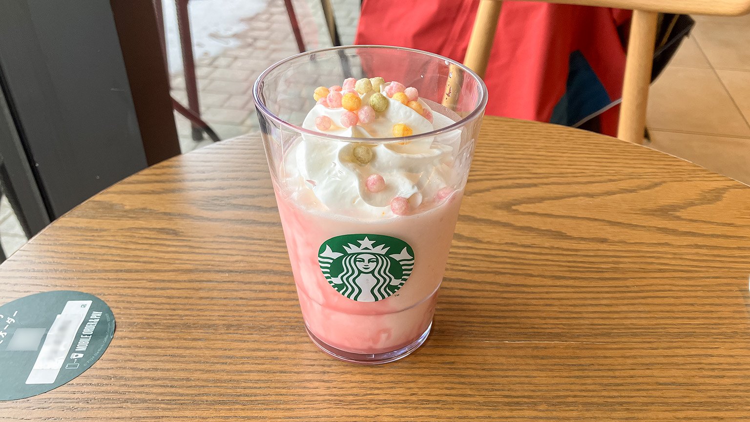 スタバのひなまつりフラペチーノショートサイズの写真