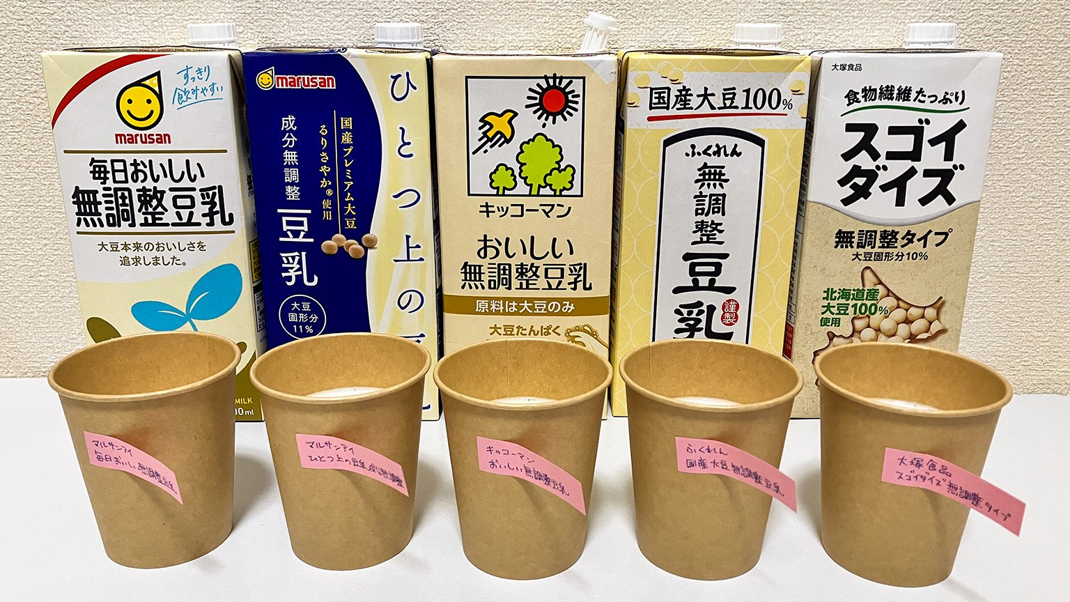 スーパーで購入した豆乳の写真