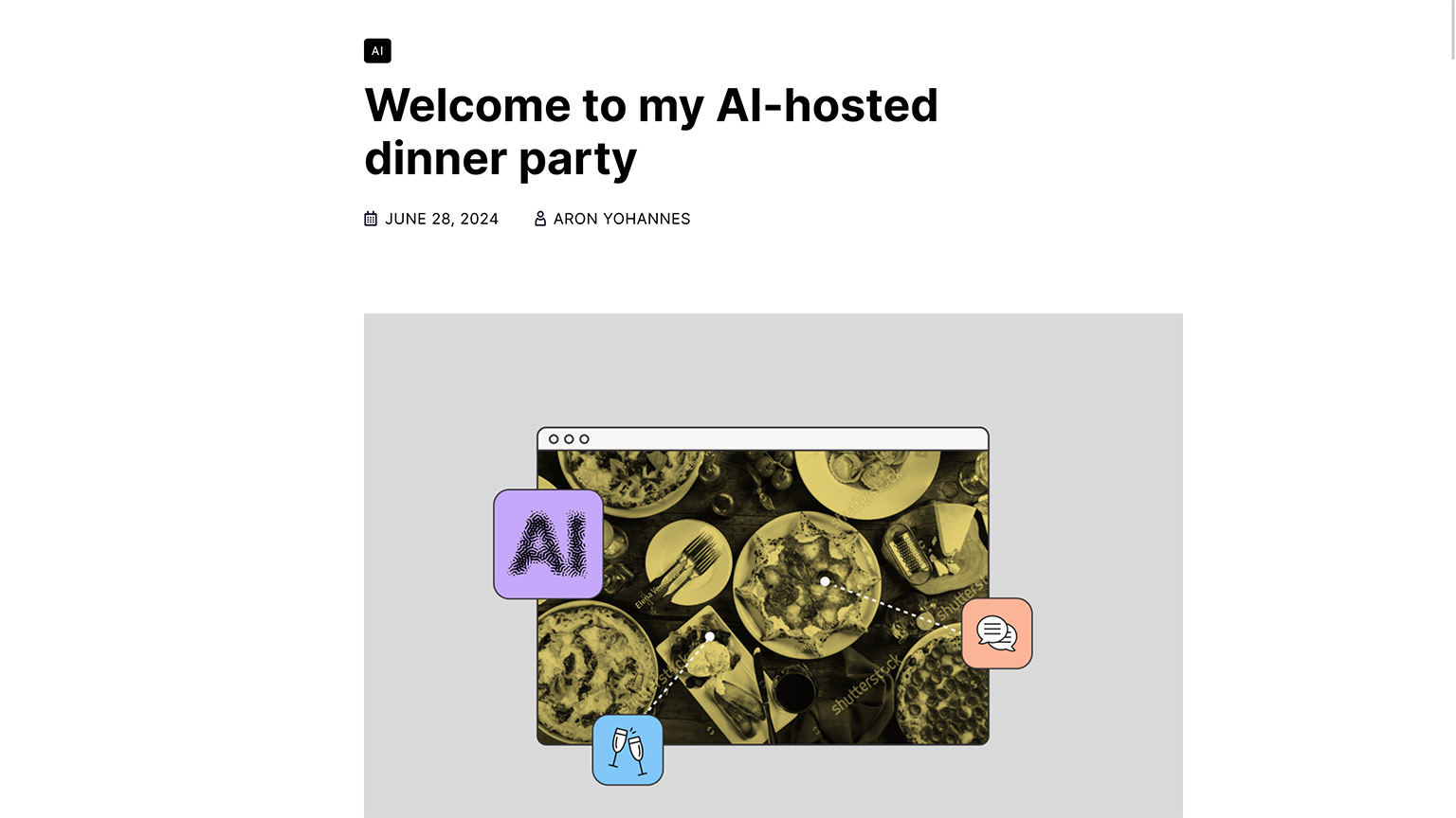 The Mozilla Blog の「Welcome to my AI-hosted dinner party」という投稿の画像