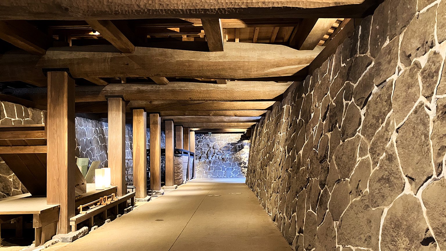 熊本城の闇り通路の写真