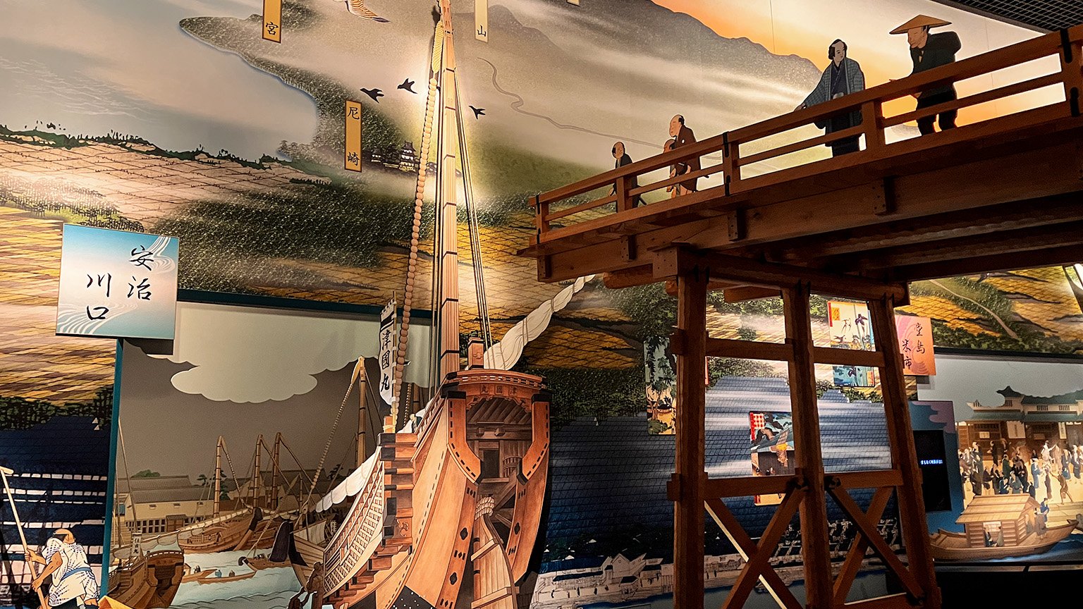 大阪歴史博物館の中世近世の展示の写真